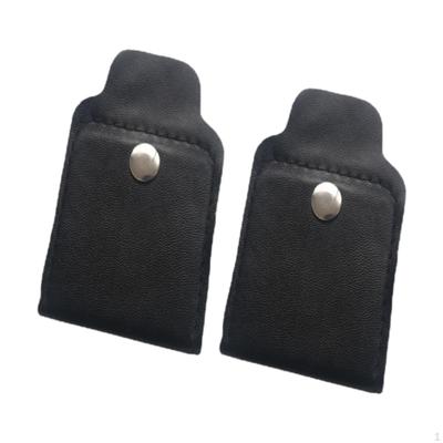 2x Seat Belt Adjuster Automobile PU Leather Comfort Children Neck Protection Snap Button