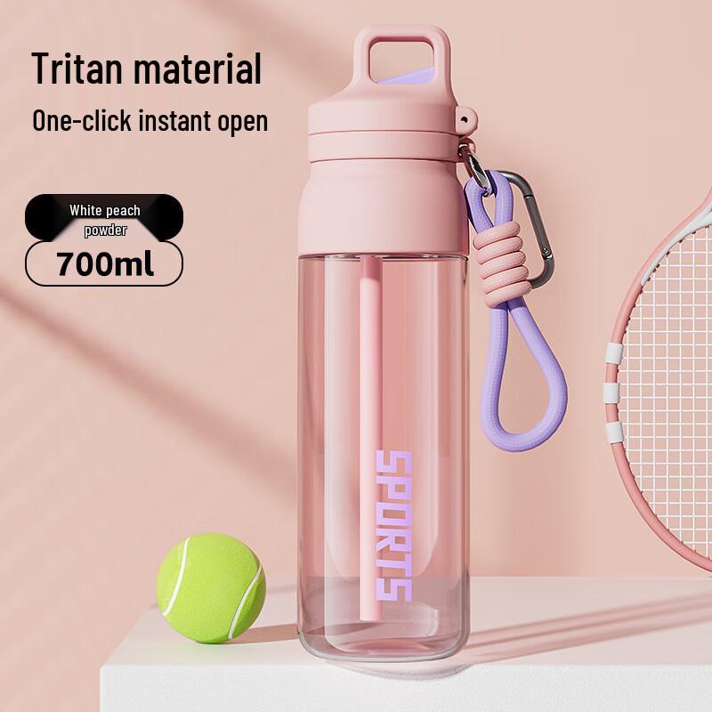 Plastic Water Bottle with Straw