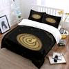 Golden Snake and Stars Pattern Bedding Set Bedding set (1 duvet cover, 2 pillowcases, duvet not included)