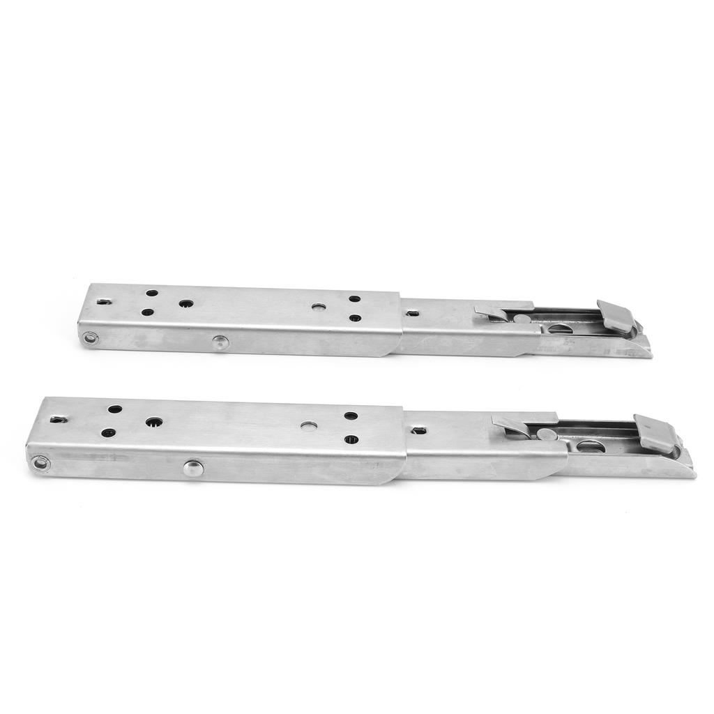 2Pcs Folding Shelf Bracket Stainless Steel Wall Mount Spring Loaded Support Rack