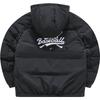 Fila Fusion QR Print Casual Warm Loose Hooded Jacket Bread Down Coat Men Outerwear Black T11M346904F-BK