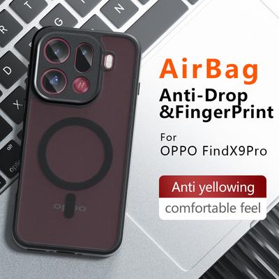 Для OPPO Find X9 Pro X9 Чехол Ударопрочный Магнитный Матовый PC+TPU Защита от отпечатков пальцев Полупрозрачная Крышка для Find X 9