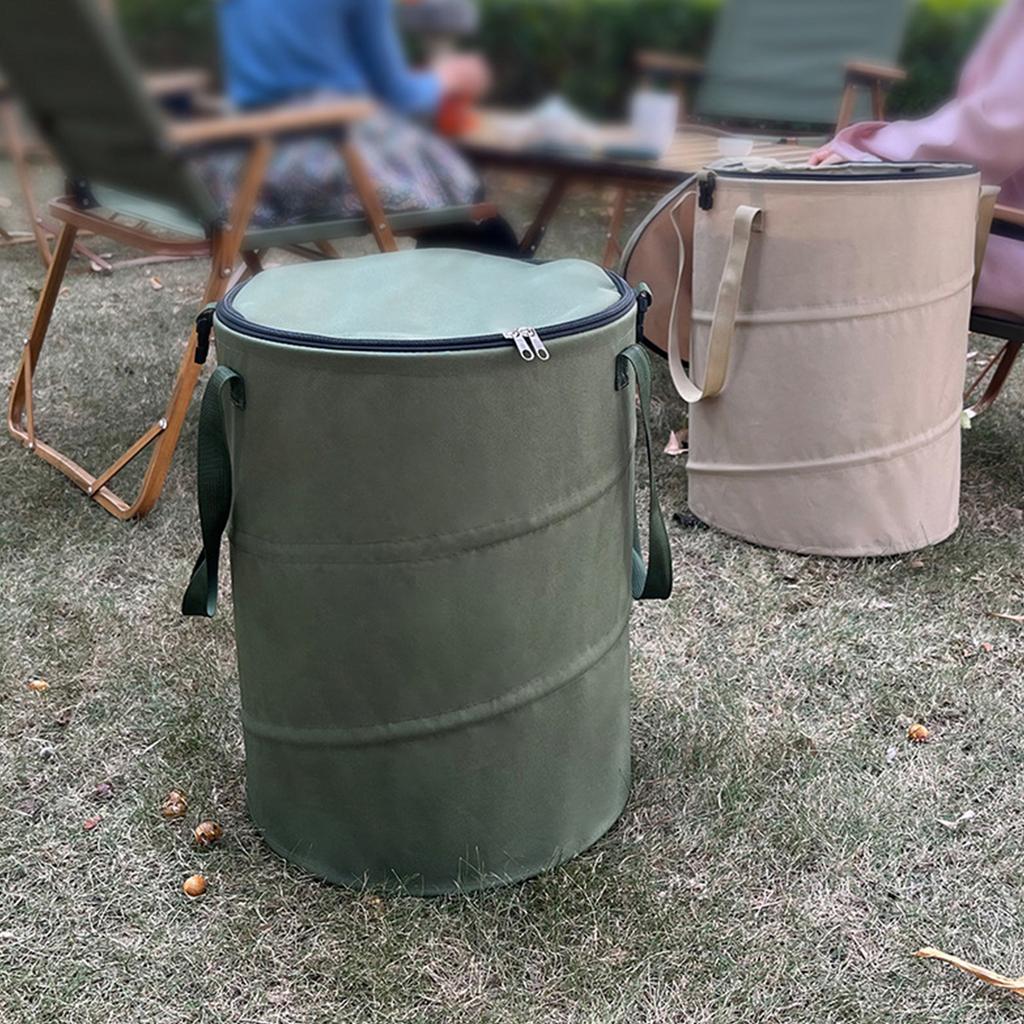 Camping Trash Can Foldable Dirty Clothes Basket Portable Reusable Foldable Garden Yard Trash Bag Storage Garden Picnic