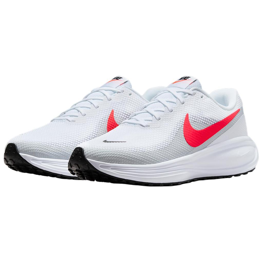 Nike REVOLUTION 8 Odporne na ścieranie Oddychające Niskie Codzienne Buty do biegania Unisex Białe Czerwone HQ1996-100