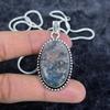 Azurite Gemstone Handmade 925 Sterling Silver Jewelry Pendant 2.09" M-2917