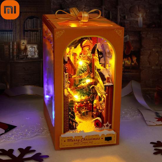 

Рождественские украшения Xiaomi, комплект рождественских книжных уголков своими руками со светодиодной подсветкой, 3D креативный домашний декор, украшения для книжной полки