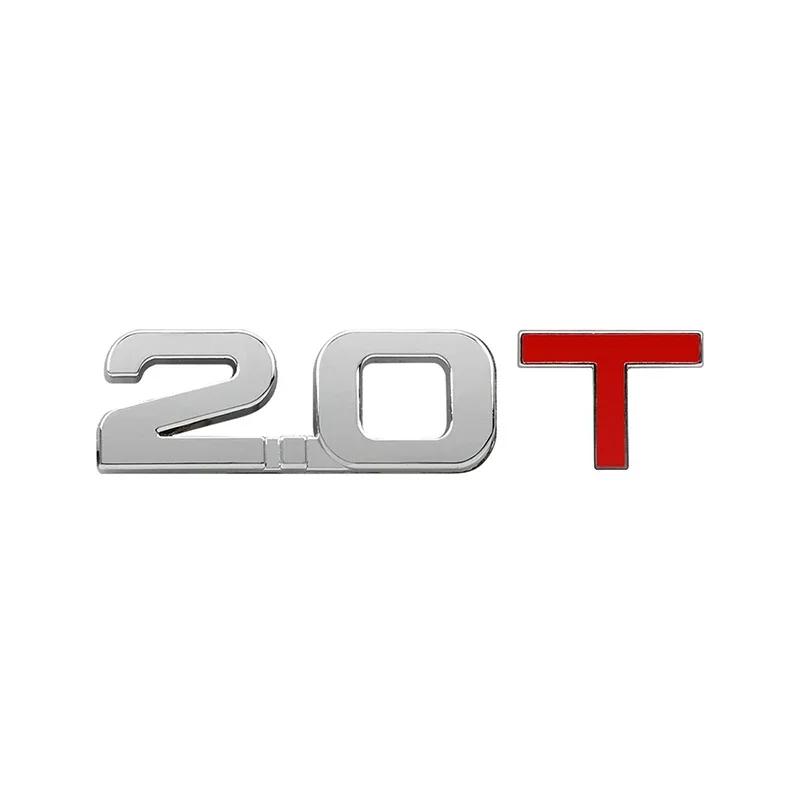 3D Metal Car Trunk Engine Displacement Emblem Badge Decal Stickers 1.3T 1.4T 1.5T 1.6T 1.8T 2.0T 2.2T 2.4T 2.5T 2.8T 3.0T Logo