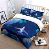 Airplane Journey Themed Set Soft Comfortable Duvet Cover Bedding Set Included 1*Duvet Cover & 2*Pillowcases, Gift