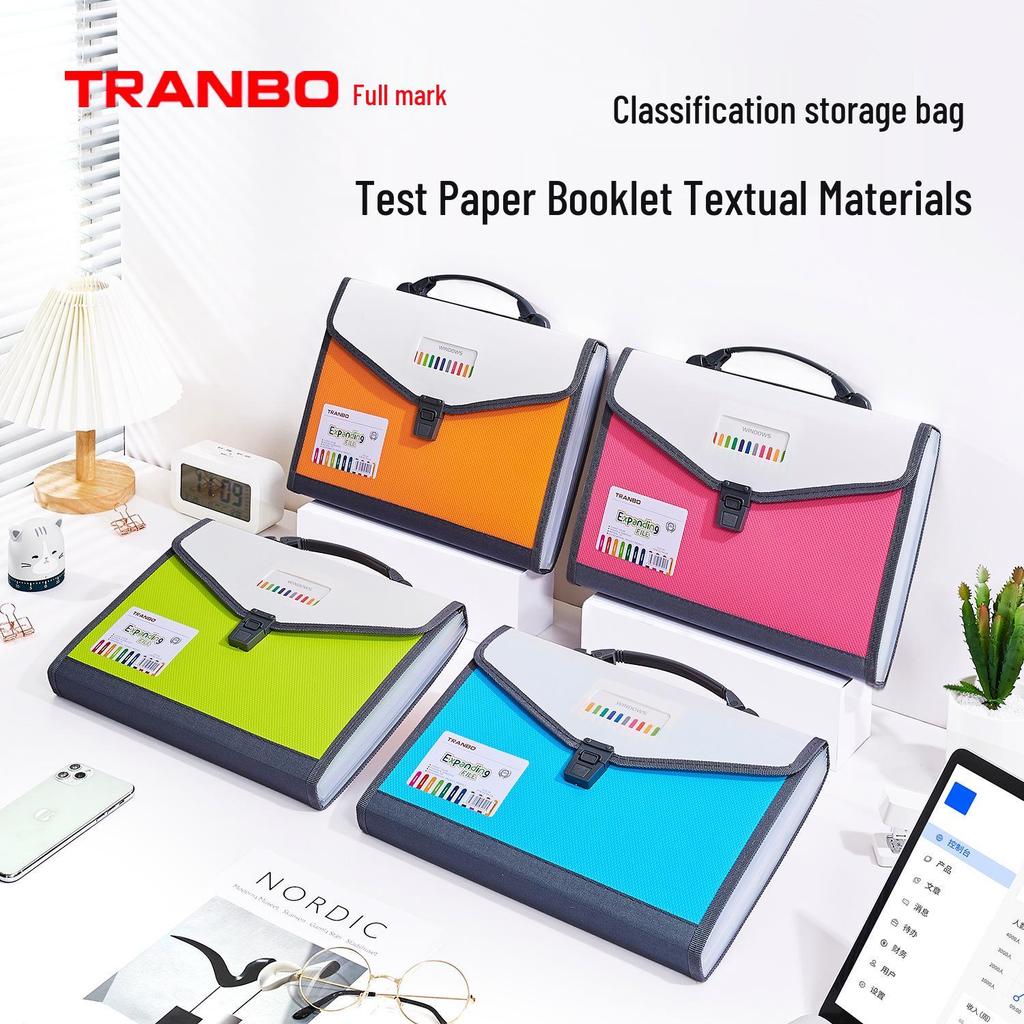 13-Pocket Accordion File Bag: Student Test Papers, Office Documents, Multi-Layer Large Capacity Storage