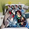 Demon Slayer Kimetsu No Yaiba Cartoon Quilt Cover Printed Breathable Bedding Custom Home Baby Bedroom Comforter Boys