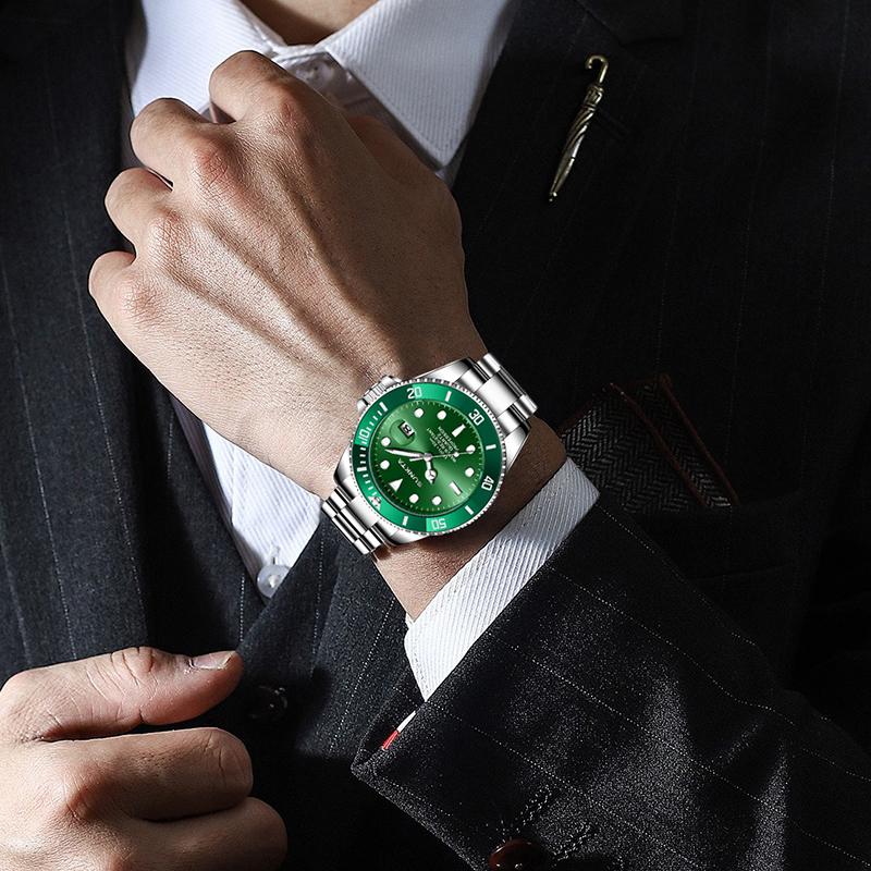 SUNKTA Fashion Luxury Wristwatch Retro Auto Date Casual Sports Classic Stainless Steel Band Life Waterproof Quartz Watches Male