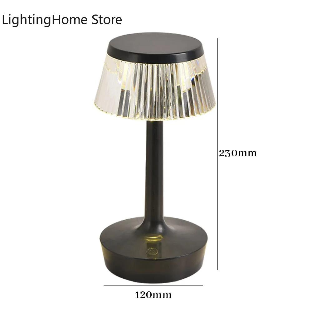 Křišťálová stolní lampa Kreativní houba Ložnice Noční světlo Dotykové nabíjecí Atmosférické světlo Dárková lampa Drop Shipping