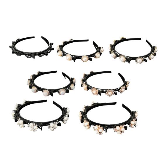 Unik hårbøyle skinnende rhinestone gave enkel jente dobbel lag bangs klips