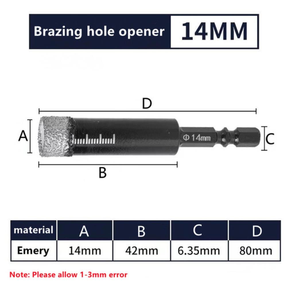 Dry Hole Opener Marble Hole Saw 6-16mm Drill Bit  Glass