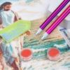 2pcs/Set 5D Diamond Painting Lighting Point Drill Pen Square/Round Drill DIY Portable Diamond Painting Drawing Tool