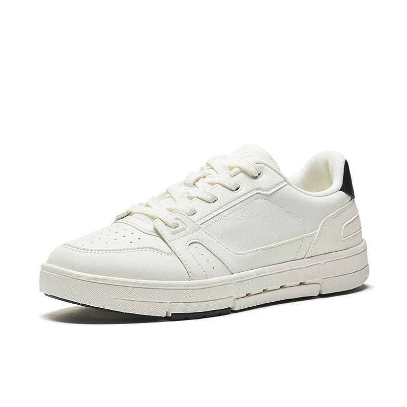 Anta Breathable Classic Versatile Fashion Non-Slip Quick-Dry Wear-Resistant Low-Top Skate Shoes Men Sneakers White 112528018-2