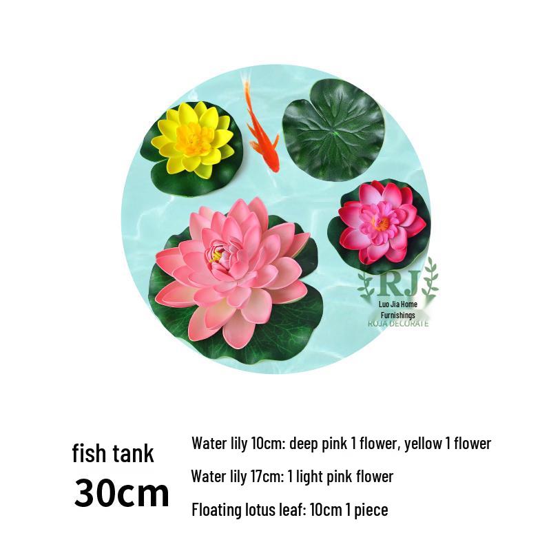 Artificial Lotus Leaf Water Lily for Pond, Fish Tank Decoration, Landscaping, or Buddha Ornaments
