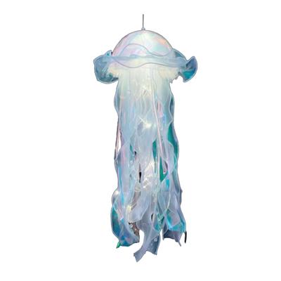 Jellyfish Lamp Lantern Portable Luminous Jellyfish Shape Hanging Creative Night Light for Household
