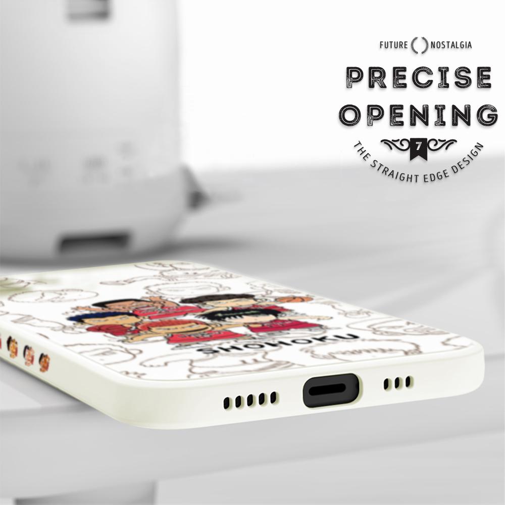 Cartoon Colorful Pattern Printing Phone Case Square Liquid Silicone TPU Full Cover Camera Shockproof Protection Cover for Samsung Infinix Tecno