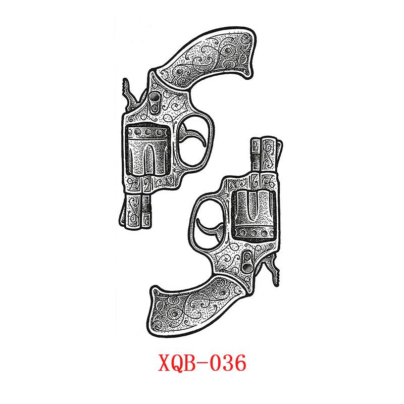 Kleine Ganzarm-Tattoo-Aufkleber, Blumenbuchstaben, Tier-Tattoo-Aufkleber, Schwarze Aufkleber Tattoo