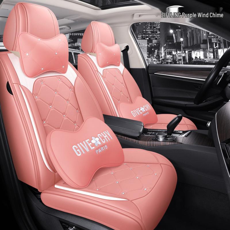 Purple Leather Car Seat Cushion Cover for Haoying CR-V, Xingchen, Changan CS55