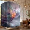 1pc Bathroom Shower Curtain, Butterfly Garden Visit Experience, Fantasy Festival Shower Curtain, Includes 12 Hooks, 180*180cm