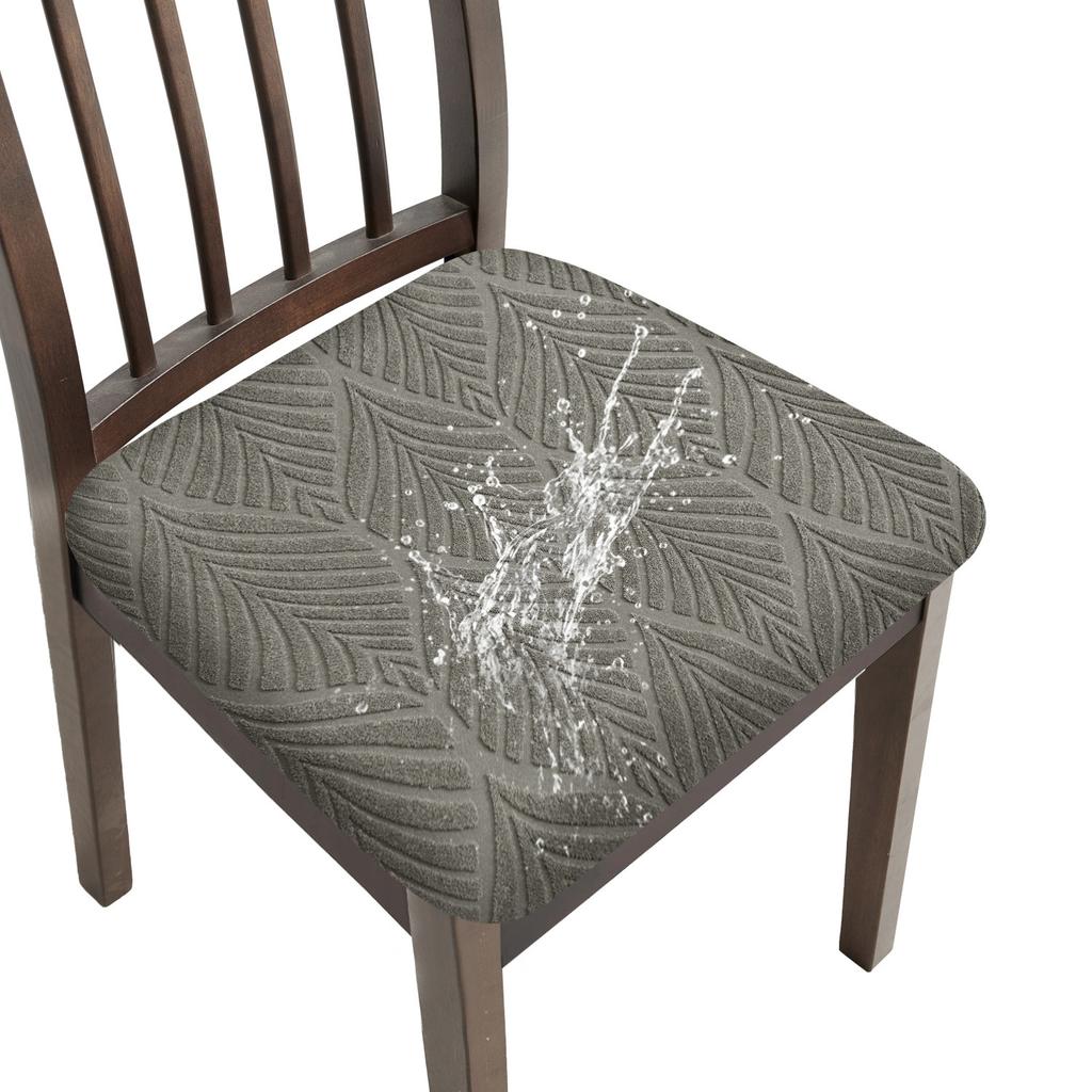 1-6Pcs Stretch Leaf Pattern Chair Seat Covers Splash Proof Removable Cushion Protectors