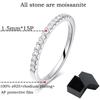 Smyoue Test Passed Moissanite Ring Matching Wedding Diamond Band for Women 925  Silver Female Crown Single Tail Ring