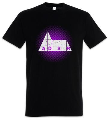 Synthesizer ADSR III T-Shirt Audio LFO Wave Sound Music DJ MC Electro 80s 90s
