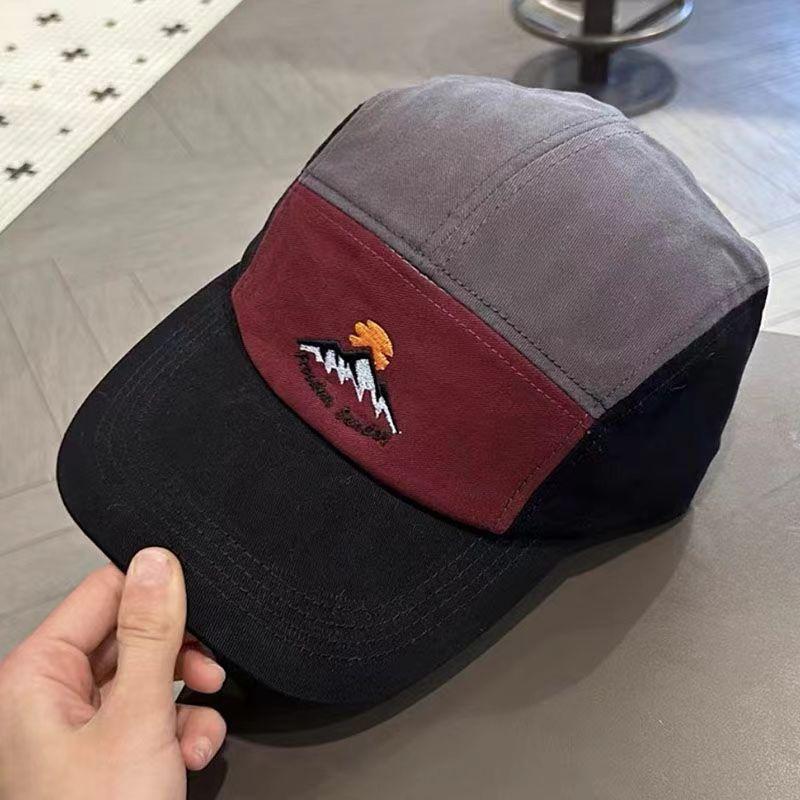 American Street Retro Color Matching Five-piece Summer Outdoor Sun Hat Sunscreen Baseball Cap Cap