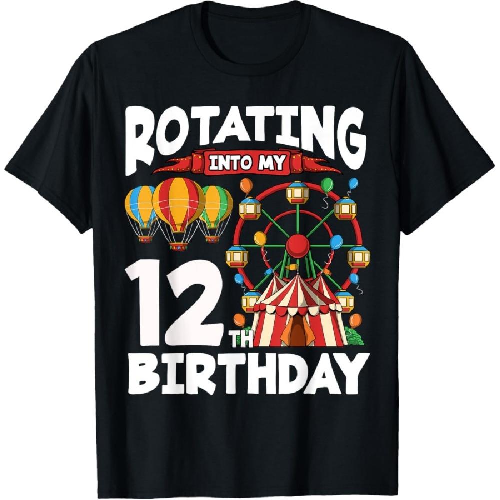 

12th Birthday Ferris Wheel Circus for 12 Year Old Boys Girls T-Shirt XXXXXL