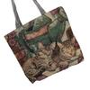 Vintage Canvas Bag Single Sided Embroidery Exquisite Ethnic Style Canvas Shopping Bag for Shopping Gift