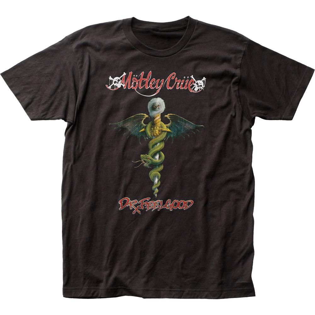 Motley Crue Dr Feel Good Mens T Shirt Music Classic Concert Rock Band Tee Black