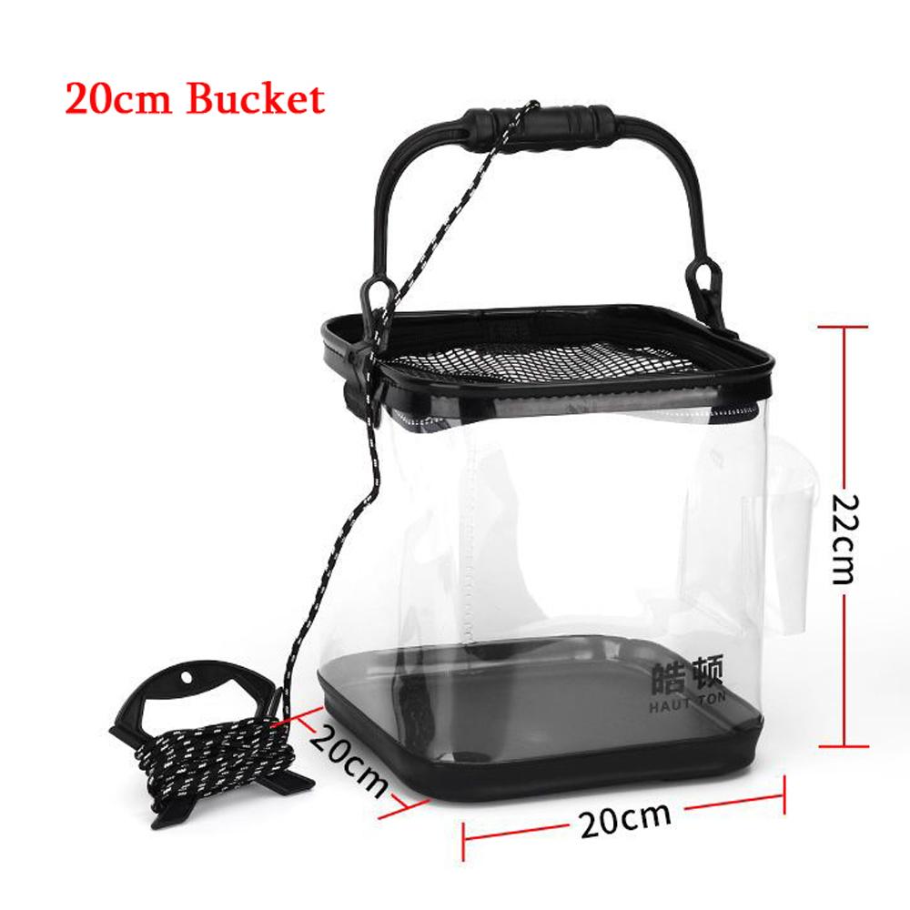 Portable EVA Fishing Bag Collapsible Bucket for Live Fish Box Oxygen Pump Car Camping Water Container Basin Tackle Storage Case