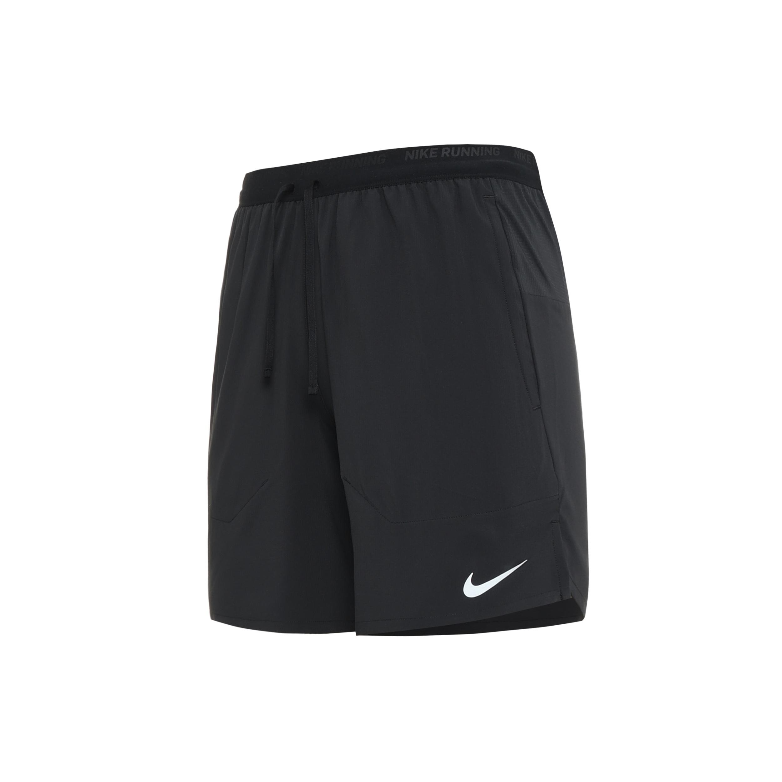 Nike Dri-FIT Solid Color Logo Printing Straight Quick Dry Breathable Sports Shorts Black Men s DM4742-010 M