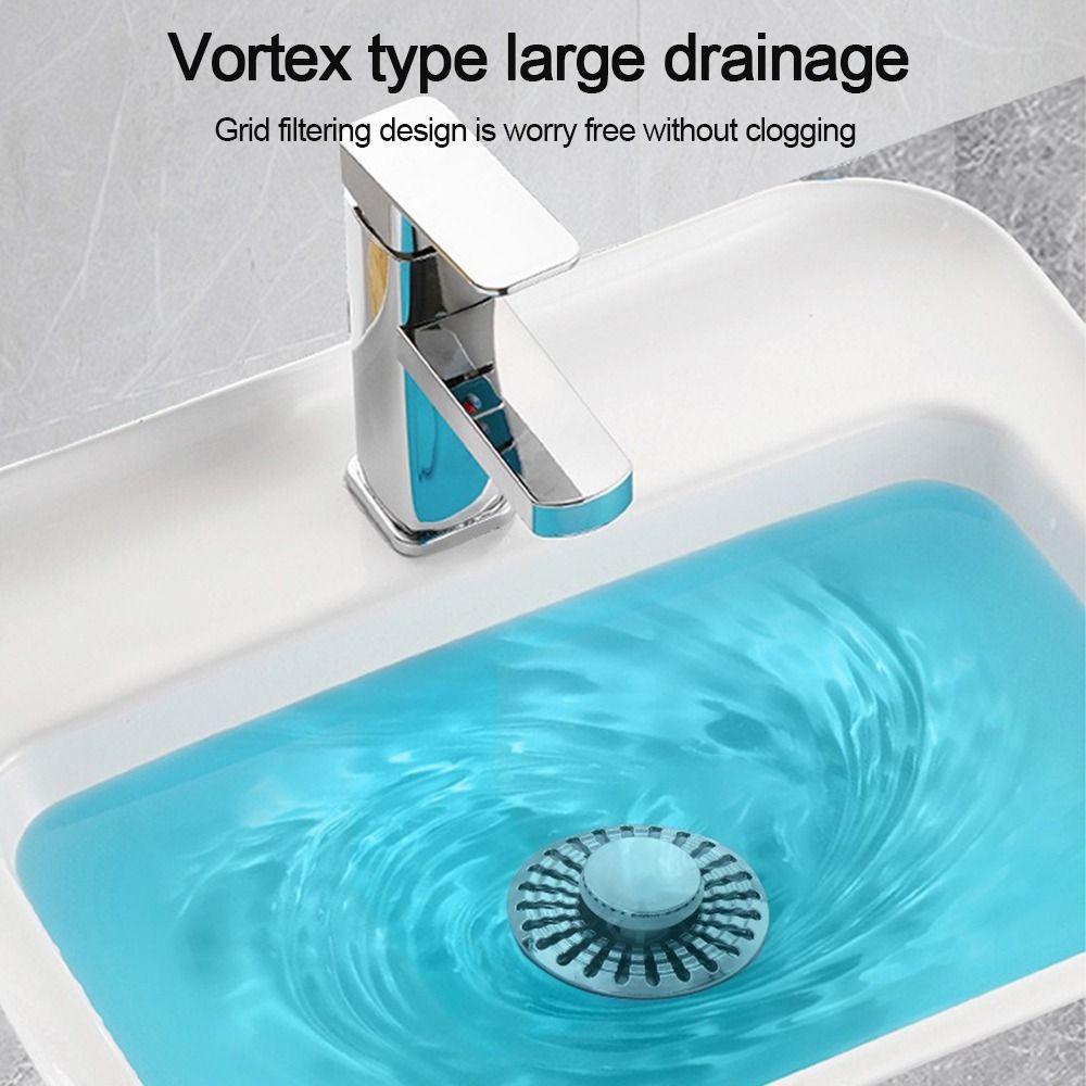 Plastic Floor Drain Filter Mesh Anti-clog Hair Trap Pop Up Drain Filter Anti-odor Sealing Cover Shower Leak Net
