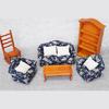 1:12 Scale Sofa Lounge Simulation Armchair Furniture for Pretend-Play Dollhouse