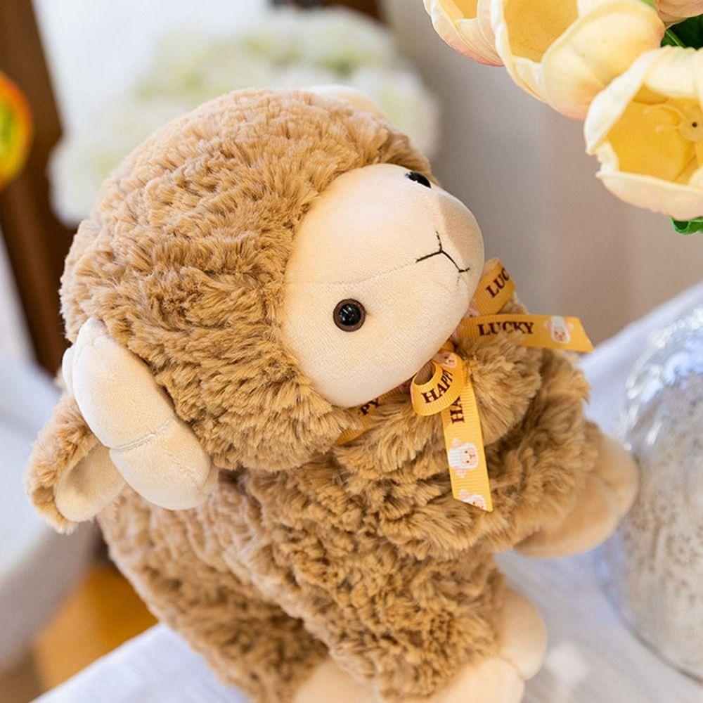 Fluffy Standing Goat Plush Doll 23cm Baby Goat Keychain Sheep Plush Toys  Children