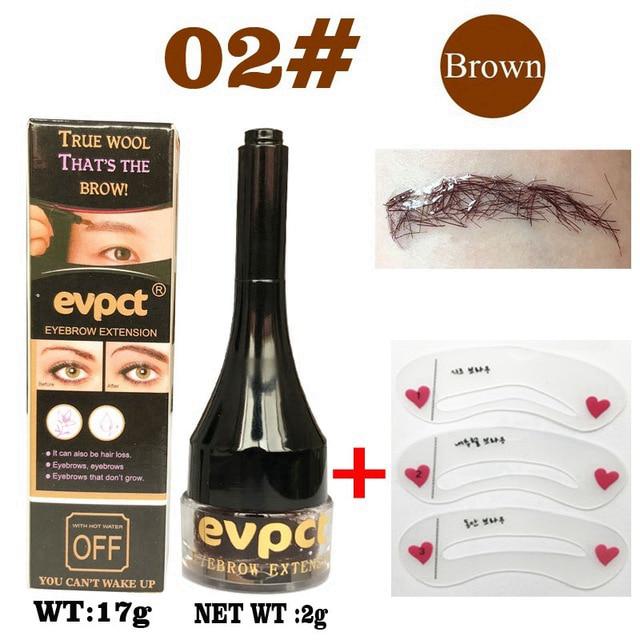 

4D Eyebrow Enhancer Natural Eye Brow Extension Hair Fiber Increase Tint Waterproof Makeup With Brush