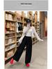 Women's Slimming Wide-Leg White Nine-Point Pants - Quick-Dry, Versatile, Casual