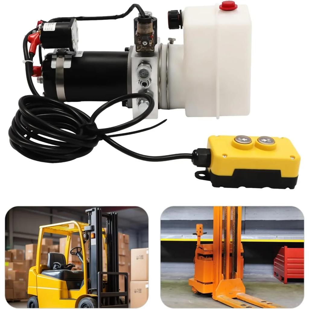 12V Hydraulic Pump for Tipping Trailer, Hydraulic Aggregate, Single-acting Hydraulic Pump for Tipper Hydraulic Pumps