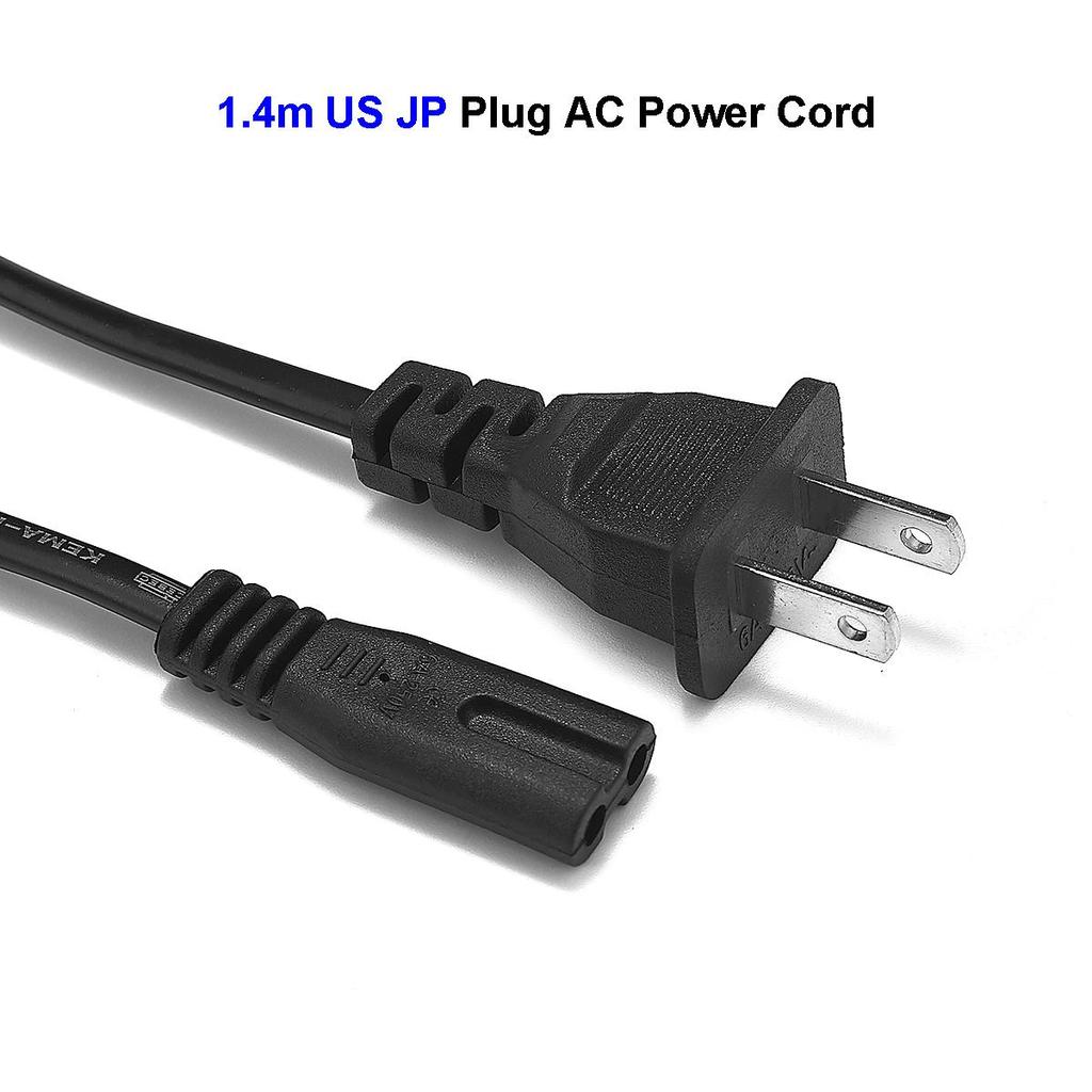 AC Strømkabel 2-pin IEC C7 Figur 8 Kabel 1,5m EU AU UK US Strømplugg For Dell LG Asus Samsung Bærbar PC TV Skriver Xbox One X PS4