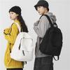 Simple and large-capacity unprinted backpack casual men's and women's same backpack junior high school solid color student schoolbag