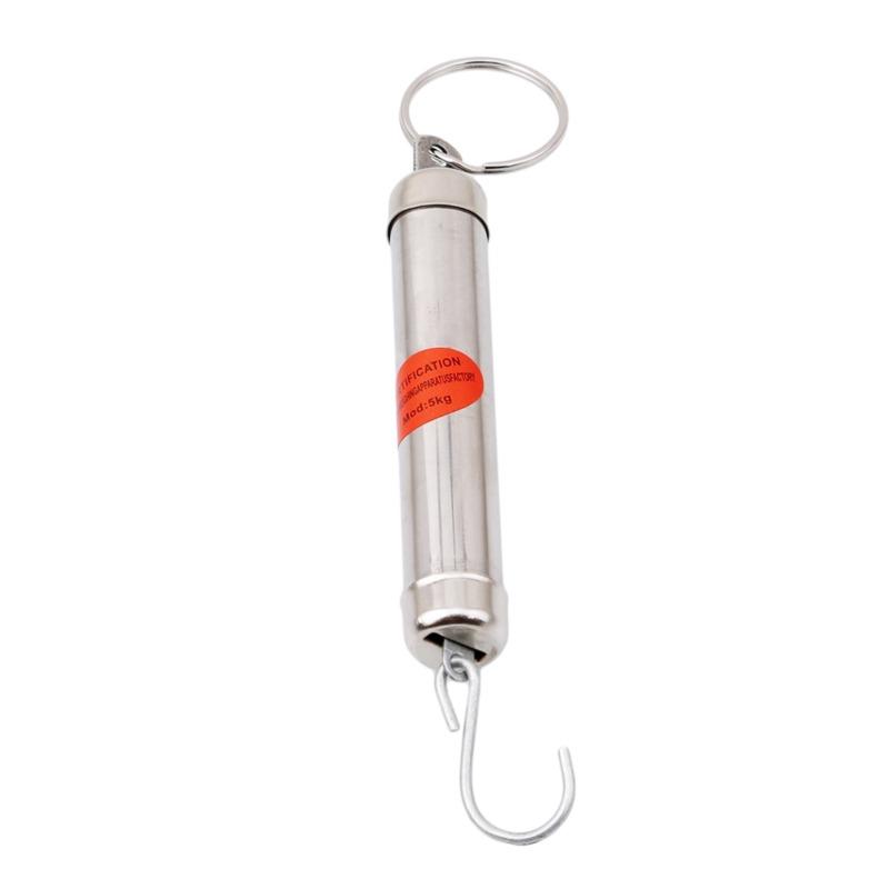 Hand-Held Weight Scale Mechanical Spring Express Scales Portable Fishing Supermarket Shopping 5Kg Scale серебряный
