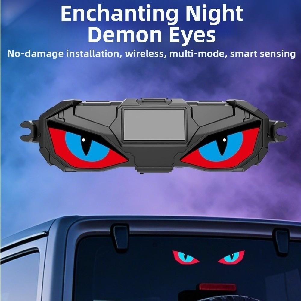 Suction Cup Devil Eyes Car Lights Vibration Lights on Car Warning Light  Car Decoration