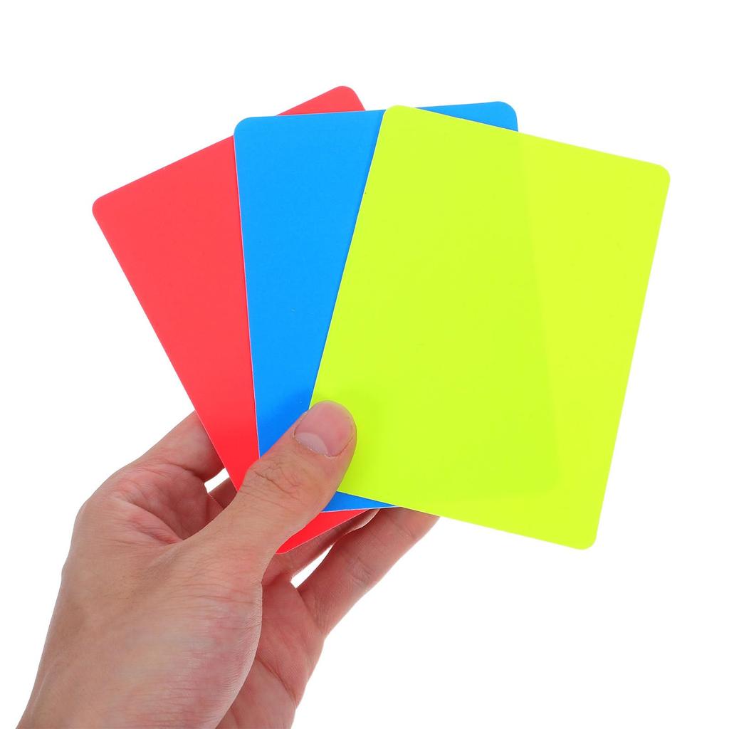 NUOLUX Soccer Referee Card Set, Red Yellow Blue Tricolor Penalty