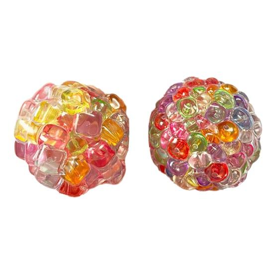2/3/5Pcs Bead Filled Stress Ball Anxiety Stress Relief Beaded Ball Squeeze Toy Portable Travel Soft TPR Textured Ball Sensory Fidget Toy