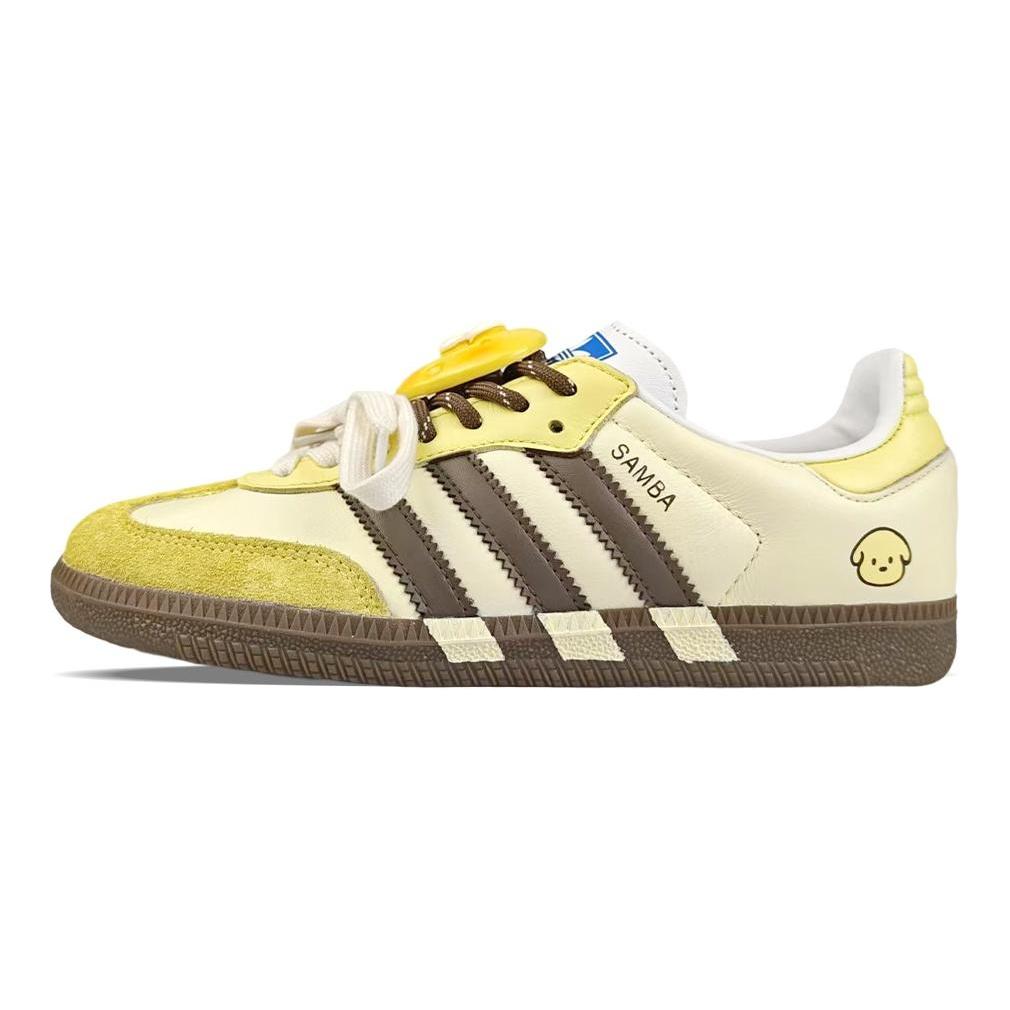 Adidas Originals SAMBA OG BNK Egg Yolk Dog Textile, Synthetic Leather Low top Skateboard Shoes Unisex B75806(Team40-)