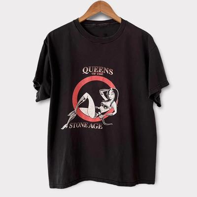 Vtg 2002 Queens of the Stone Age Cotton Black Full Size Unisex T Shirt CM184