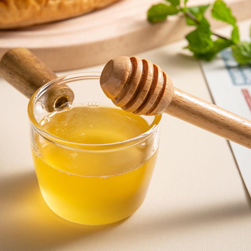 Beech Wood Honey Dipper Stick for Stirring and Liquid Extraction